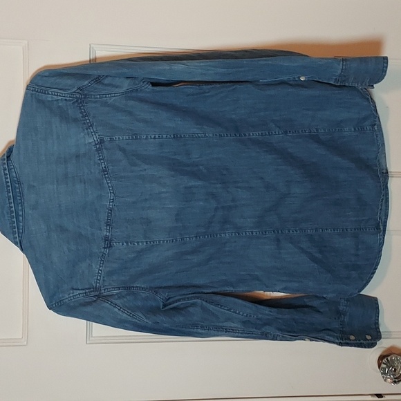 J Crew Chambray Western Style Denim Shirt - Picture 10 of 12